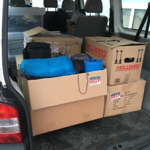 Delivery to Hamburg for "Mitternachtbus", organization supporting homeless people in Hamburg.